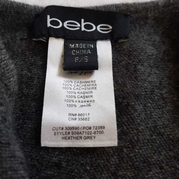 Bebe Cozy 100% Cashmere Cardigan Cape Oversized Shawl Wrap - Picture 7 of 8